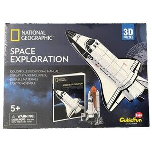 NEW National Geographic Space Exploration NASA Shuttle 3D Puzzle CubicFun Sealed